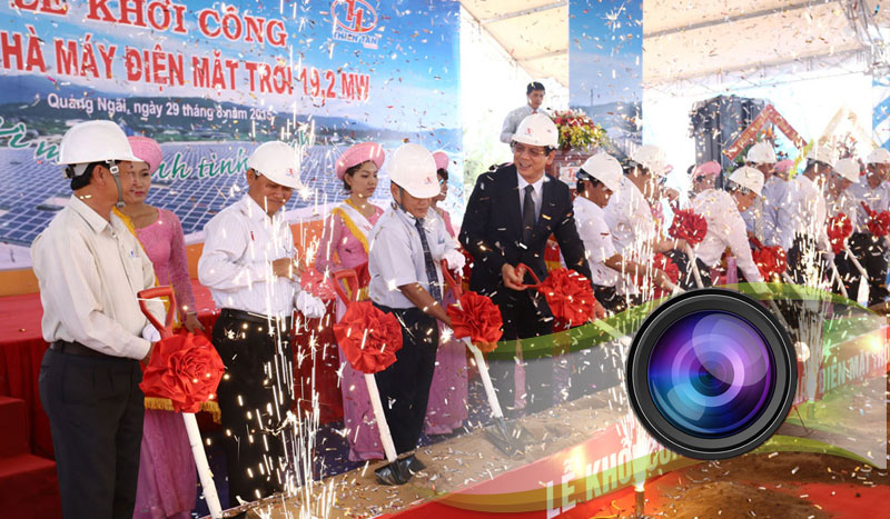 Photo The groundbreaking ceremony of the solar power plant in Quang Ngai
