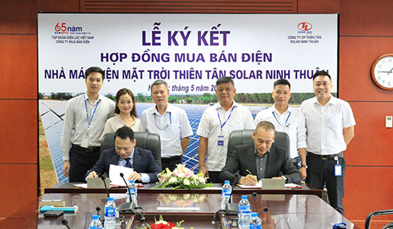 Signing the PPA for Thien Tan Solar Ninh Thuan solar power plant